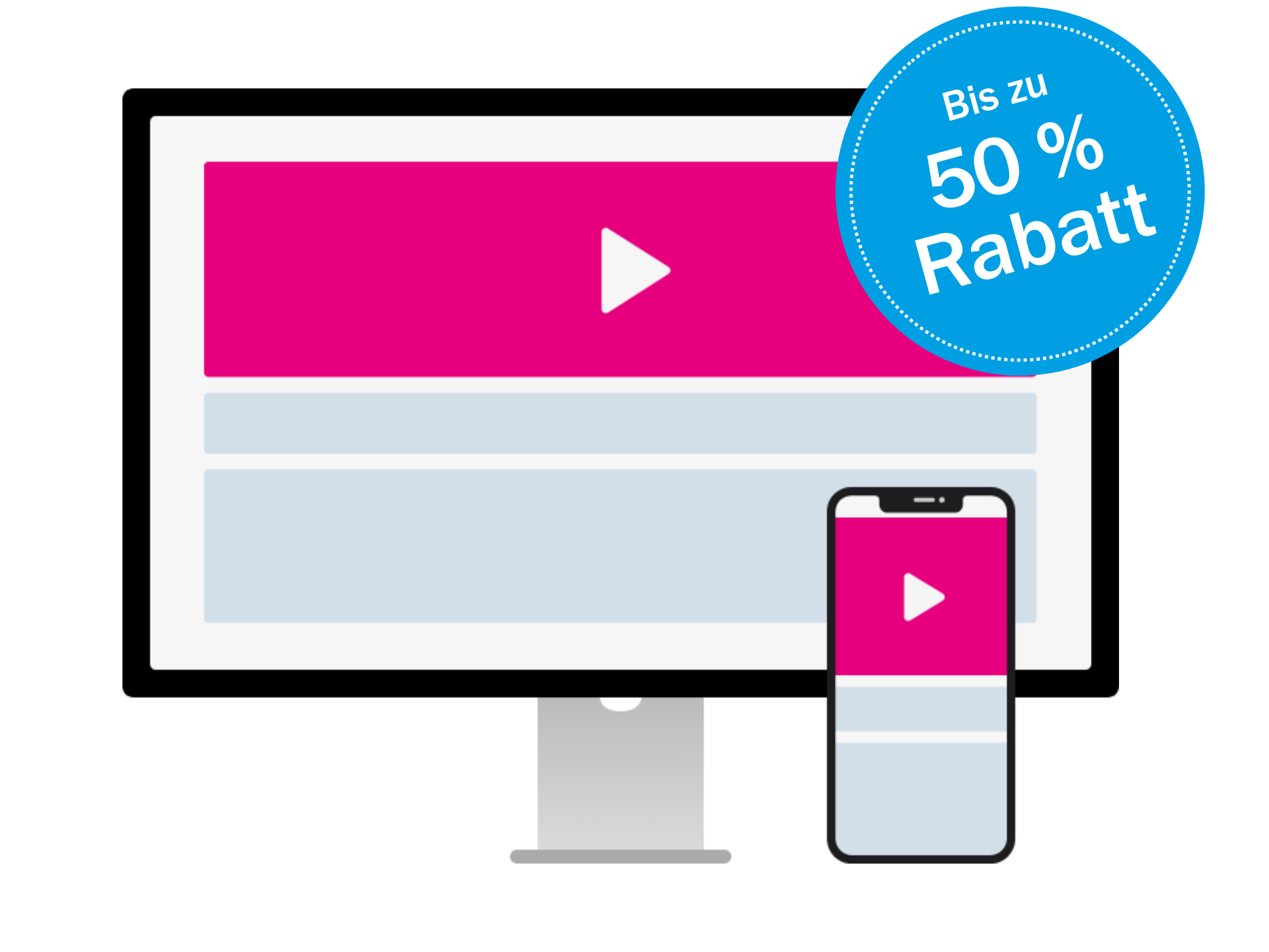 Desktop und Smartphone Mockup vom Videohead Format