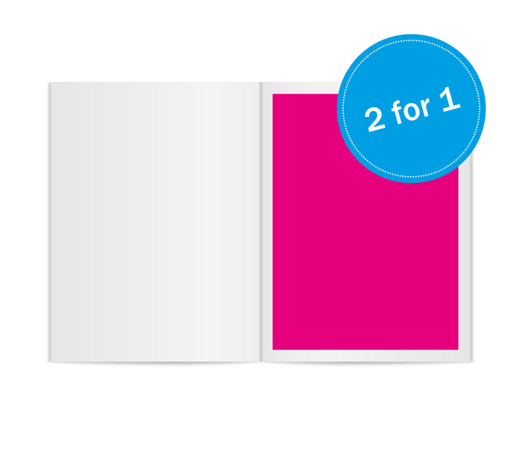 Print mockup of a 1/1 ad