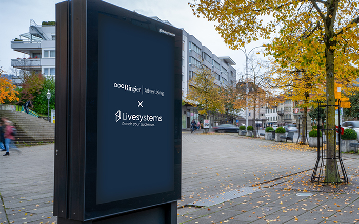 Livesystems Screen in der Fussg&auml;ngerzone