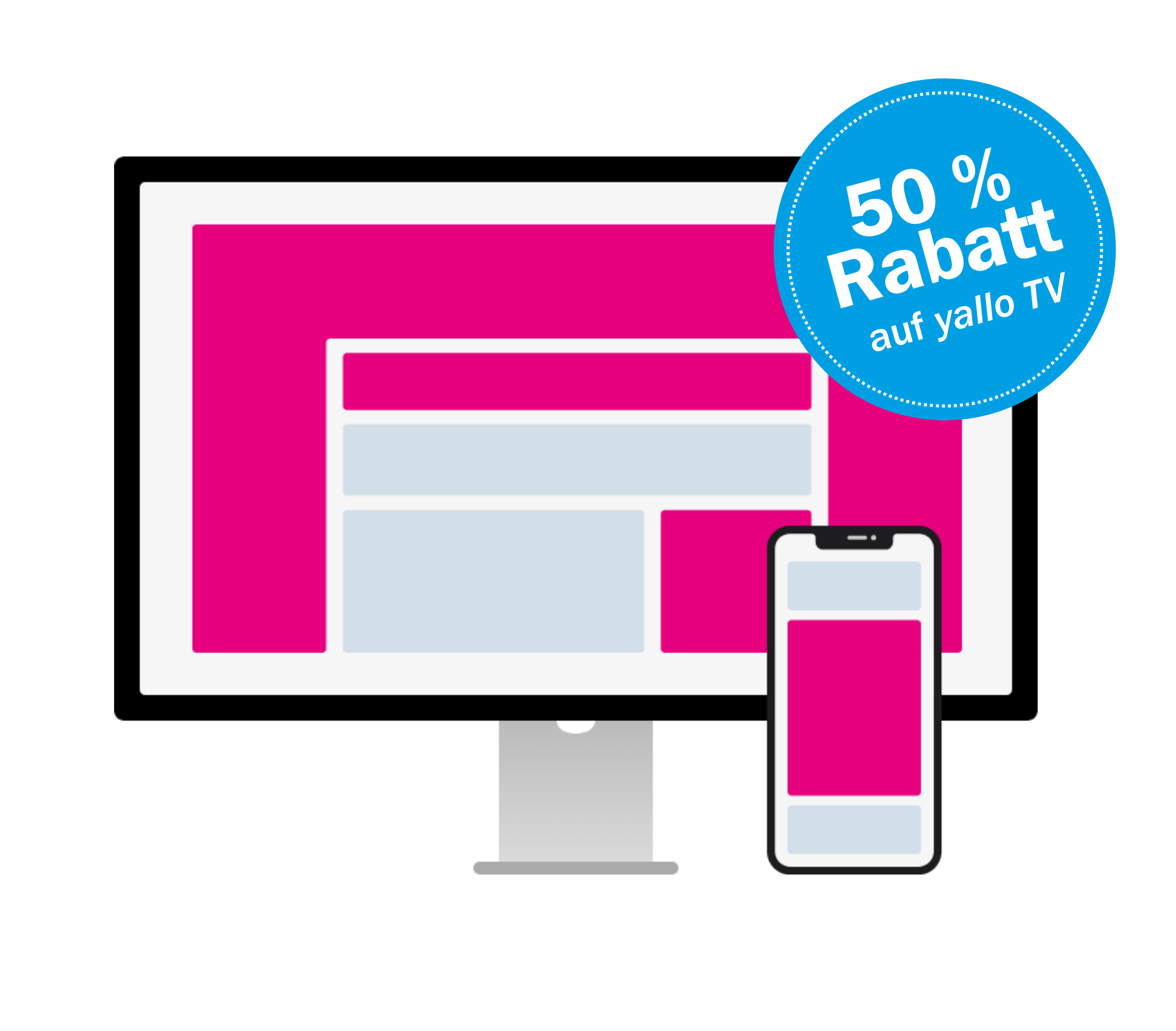 Branding Week Mockup mit 50% Rabatt auf yallo TV Sticker